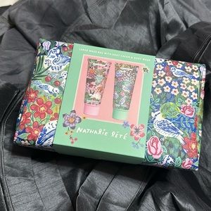 Nathalie Lété large wash bag with body cream & body wash
